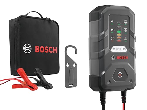 Bosch C70 10A– Automatyczna Ładowarka/Prostownik 12V i 24V | Inteligentne Ładowanie AGM/EFB/GEL