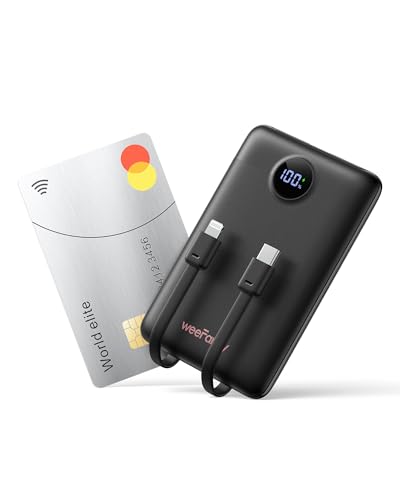 Mini Powerbank 10000mAh 22.5W PD QC USB C z zintegrowanym kablem Fast Charge