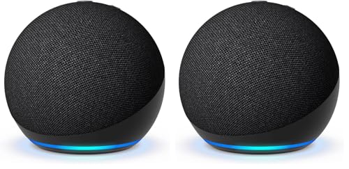 (Prime DE) 2szt. Głośnik Amazon Echo Dot 5 czarne, niebieskie lub białe (2szt. Echo Dot Max - 549 zł - grafitowe, fiolet...