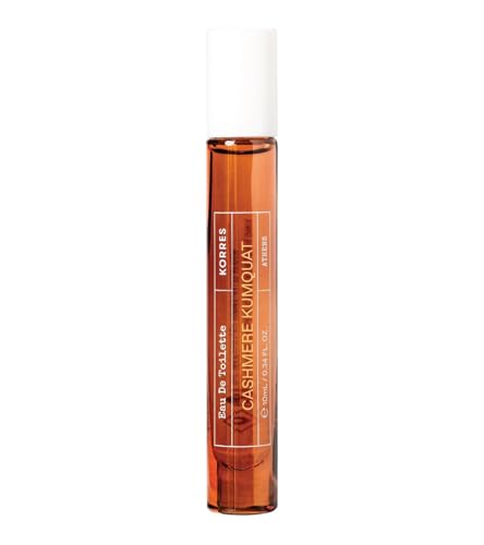 KORRES CASHMERE KUMQUAT EDT Eau de Toilette per donna e uomo in pratico formato da viaggio deluxe, profumo caldo e dolce
