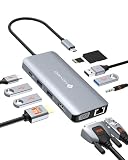 NOVOO Docking Station USB C 11 en 1, HDMI 4K60, Ethernet 1Gbps, PD 100W