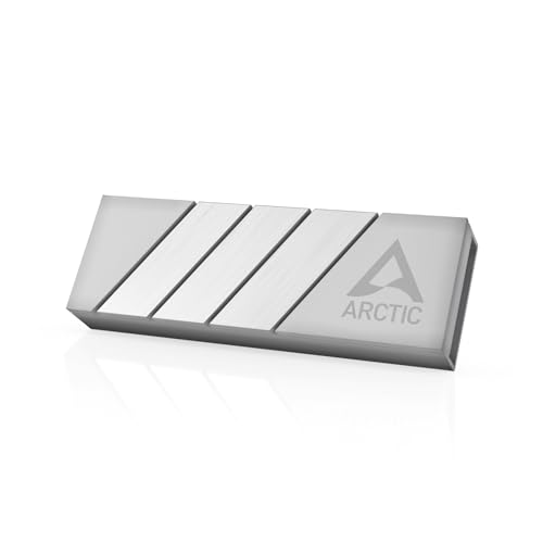 Radiator ARCTIC M2 Pro do dysków SSD M.2 2280 z podkładkami termicznymi TP-3, kompatybilny z PC i PS5, srebrny
