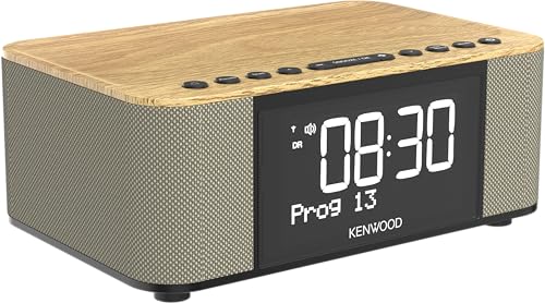 Kenwood CR-ST40DAB-M – stereo budzik radiowy z 3 czasami budzenia DAB+ UKW Bluetooth USB funkcja ładowania wyświetlacz 5...