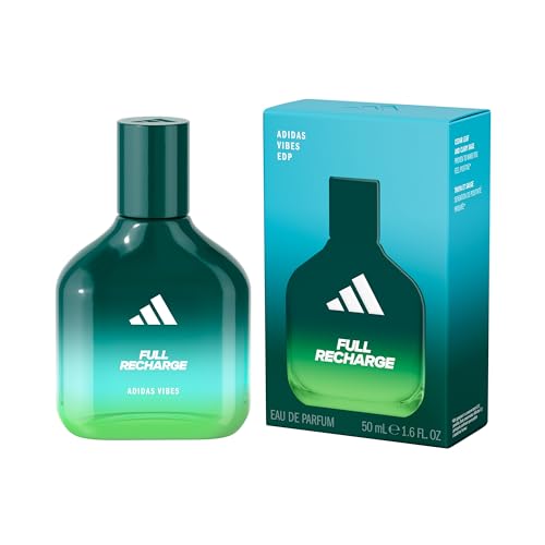adidas Vibes Full Recharge Eau de Parfum, Per tutti, Tonificante e Rinvigorente, Profumo a lunga durata, Foglia di Cedro