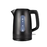 Amazon Basics Hervidor de Agua Electrico 1,7L, 2200 W, Libre de BPA con Base 360, Apagado Automatico y Filtro Antical Extraible