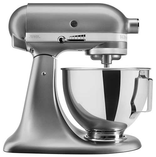 Robot planetarny KitchenAid 5KSM95PSECU (Srebrny) + misa z rączką i osłona