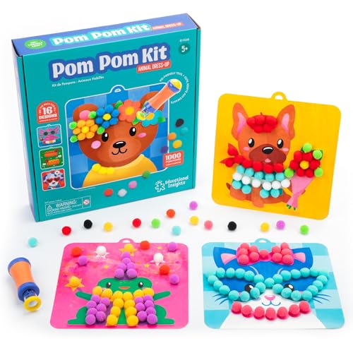 Learning Resources Kit PON-PON, Giocattoli per Bambine e Bambini di 5 Anni, Arti e Mestieri per Bambini, Kit Riutilizzab