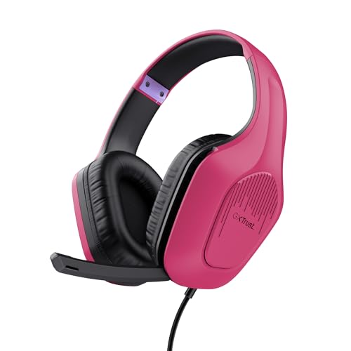 GXTrust Rayne Cuffie Gaming Leggere Over-Ear, Jack Audio 3.5 mm, Rosa