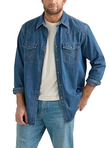 Wrangler Camicia western in denim uomo