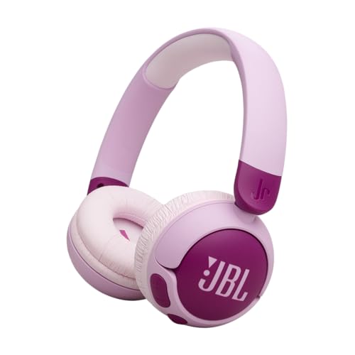JBL Junior 320 BT, Bezprzewodowe Nauszne Słuchawki dla Dzieci, Fioletowy | Bluetooth, Mikrofonem, do 50 Godzin Odtwarzan...