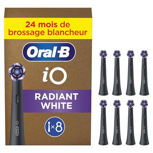Oral-B Testine di Ricambio iO Radiant White, Nere