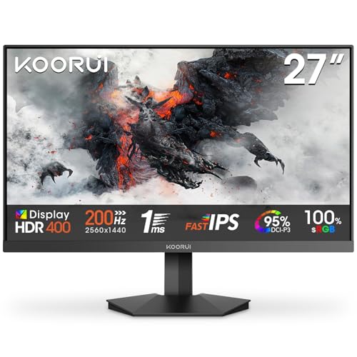 Monitor gamingowy KOORUI G2721P 27" 235Hz, IPS, QHD 1440P, 1ms, HDR 400, HDMI/DP, 99% SRGB