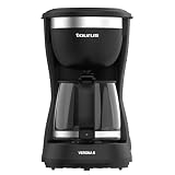 Taurus - Cafetera de Goteo 600W, 600 ml, Jarra Cristal, Filtro Permanente