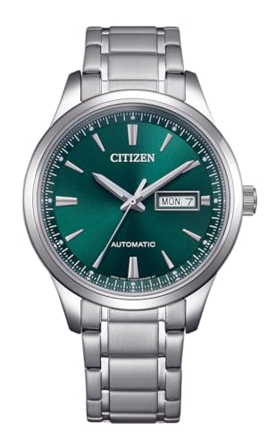 Zegarek męski Citizen Mechanical NY4058-79XC - zielona tarcza