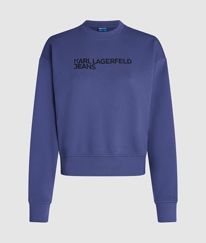Damska bluza Karl Lagerfeld Jeans Regular Essential Logo, bawełna, Skipper Blue, rozmiar M - Prime