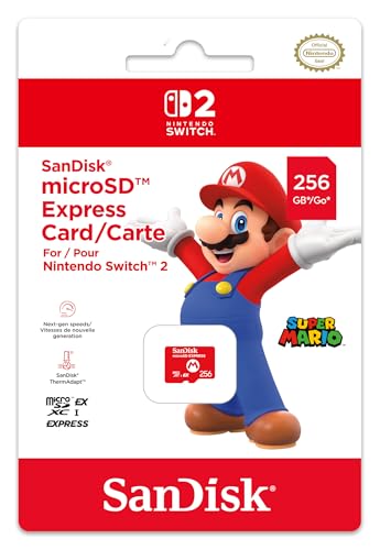 Karta pamięci NINTENDO Switch 2 microSD Express card 256 GB Sandisk Czerwony