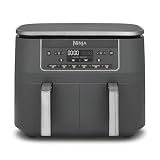 Ninja Double Compartment Air Fryer DZ300EU | 2 Cajones, 7.6 L, 6 en 1, Sin Aceite, Freír, Gratinado, Asar, Hornear, Recalentar, Deshidratar, Cestas Antiadherentes