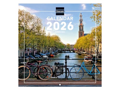 Finocam - Calendario da parete 2026 30x30 Layout mensile Gennaio - Dicembre 2026 + Sett. - Dic. 2025 (4 mesi) ridotto  C