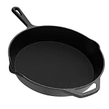 YASHE Sartén Plana de Hierro Fundido de 26 cm, Sartén Resistente para Sellar Bis