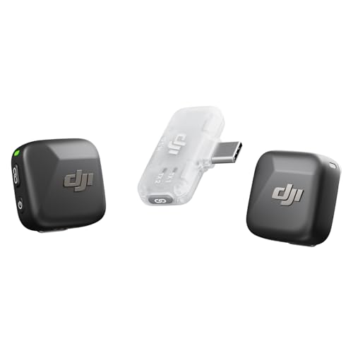 DJI Mikrofon Mini (2 TX + 1 Mobile RX), bezprzewodowy mikrofon do iPhone'a/Androida, Plug and Play