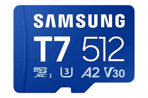 Karta microSD Samsung T7, 512 GB, MB-MB512T/WW, UHS-I U3, Full HD i 4K UHD, odczyt 170 MB/s