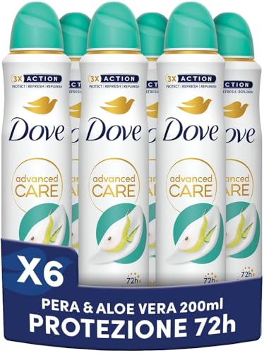 Dove Deodorante Spray Advanced Care Go Fresh Pera e Aloe Vera, con Formula Idratante e Delicata sulla Pelle