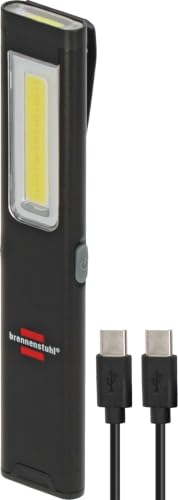 Akumulatorowa latarka robocza LED COB 200 lm z magnesem i klipsem