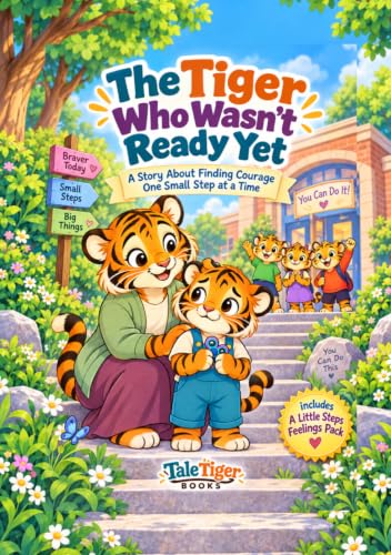 The Tiger Who Wasn't Ready Yet — children's picture book hardback cover by Tale Tiger Books