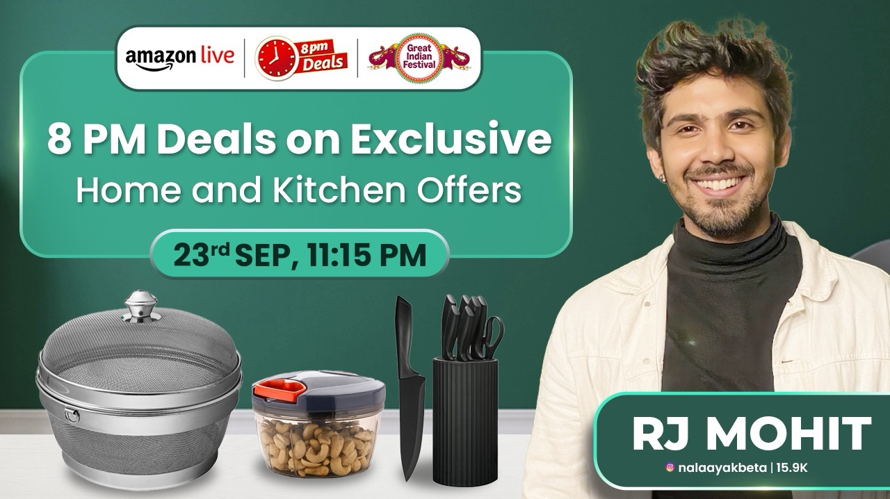 Watch 8 PM Deals on Exclusive Home and Kitchen Offers on Amazon Live
