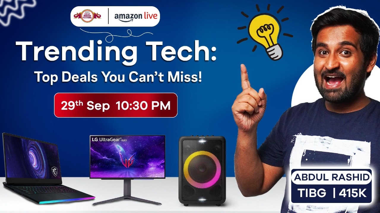 Watch Trending Tech& Top Deals You Can’t Miss! on Amazon Live