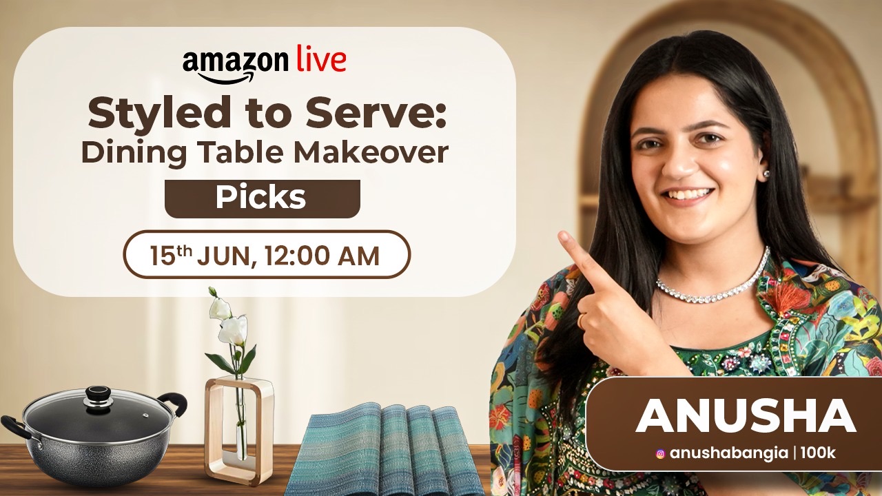 Watch Styled to Serve& Dining Table Makeover Picks on Amazon Live