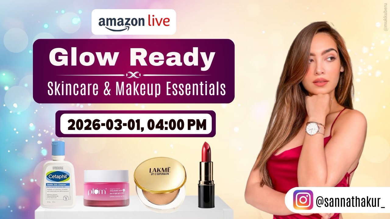 Watch Glow Ready Skincare & Makeup Essentials on Amazon Live