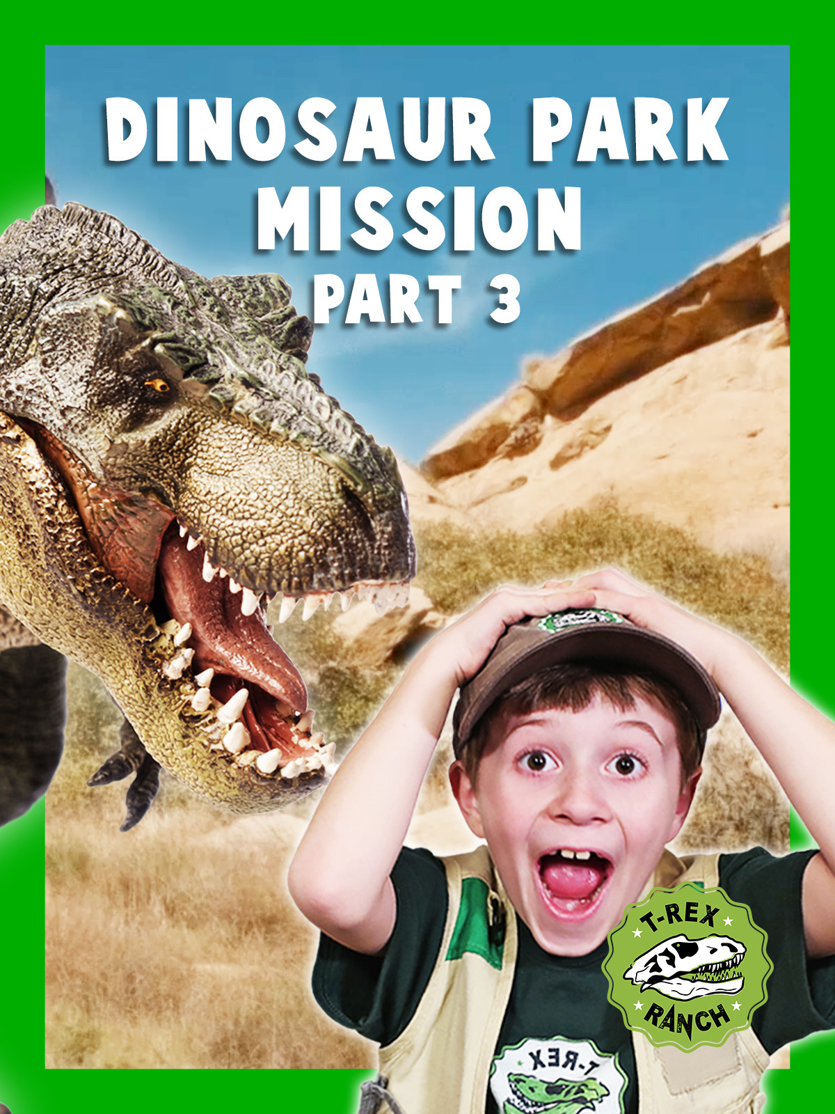 Park Ranger Giant Dinosaur Rescue Mission! T-Rex Ranch Dinosaurs For ...