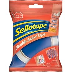 Sellotape Double Sided Tape, Strong Double Sided Tape for Everyday Use, Mounting, Arts & Crafts, Easy to Use Double Sided Sti
