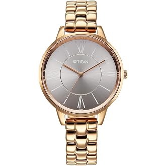 Titan Neo Quartz Analog Grey Dial Rose Gold @1825