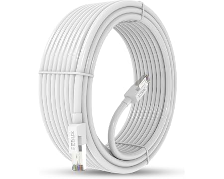 FEDUS Cat6 Ethernet Cable, 15 Meter High Speed 550MHZ / 10 Gigabit UTP LAN Network Internet RJ45 Wire, Patch Computer Cord Category 6 Wires for Modem