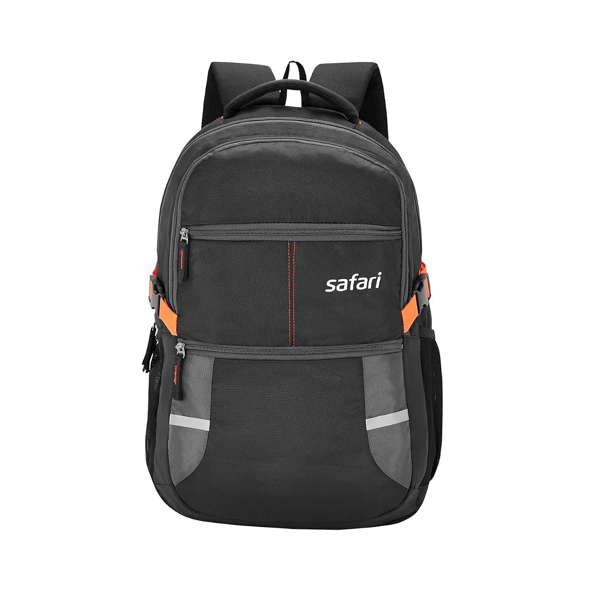 Safari Omega spacious/large laptop backpack with Raincover, college bag, travel bag for men and women, Black, 30 Litre