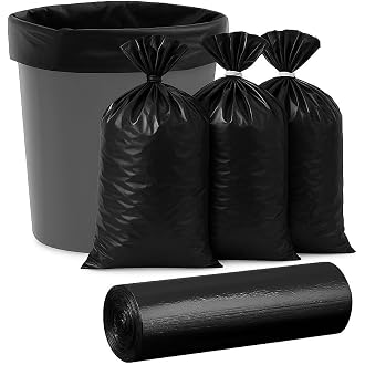 BENAVJI Gardening Black Garbage Bags 19x21 Inch – 3 Rol...