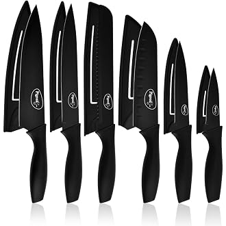 [Apply 47% Coupon] Pigeon by Stovekraft Edge Carbon Knife Set 6 Pcs (Black)