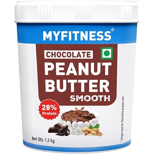 MYFITNESS Peanut Butter Chocolate Flavour, Smooth 1.2kg | 28g Protein | Tasty & Healthy Nut Butter Spread | Vegan | Cholesterol Free & Gluten Free | Z