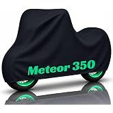 Puroma-Pro Heavy Duty Waterproof Bike Cover Compatible for Meteor 350 Bikes – Outdoor Motorcycle Cover Windproof Buckle, UV Protection & Dust Resistan