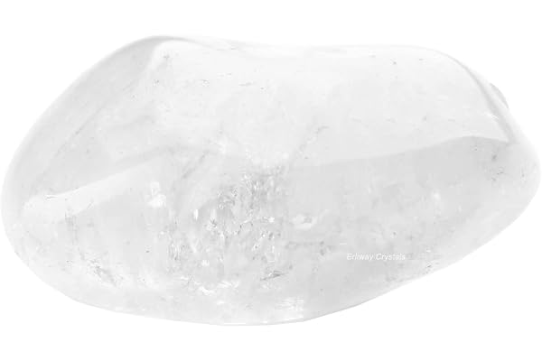 Erliway Clear Quartz Crystal Tumbled Healing Stones, 1.25-2.0" | Natural Tumbled Polished Crystal Gemstone Reiki Chakra Banlancing Stone for Energy Witchcraft Meditation Collection Crafts