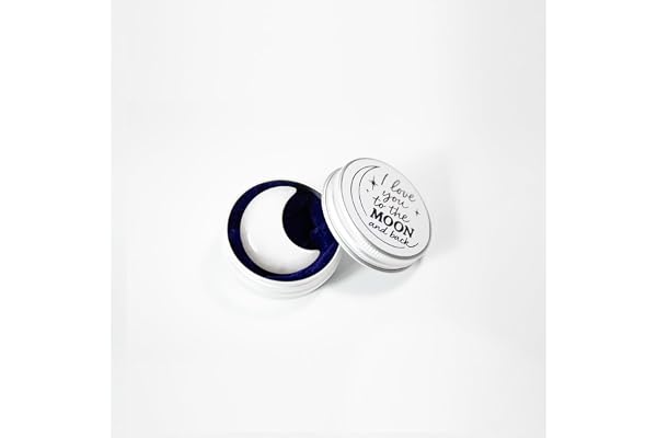 “I Love You to the Moon and Back” White Crystal Moon Keepsake in Elegant Keepsake Tin – Meaningful Gift for Birthdays, Graduations & Anniversaries for Someone You Love