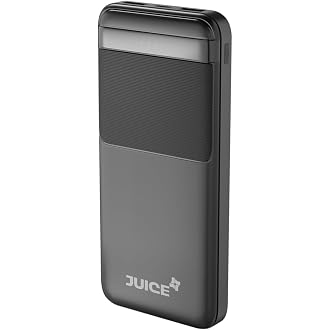 JUICE OJP1003 Portable Charger | Slimmest 10000mAh 5V/3A Power Bank | Input Type-C, USB Output High-Speed Charging Wireless Power Bank | External Phon