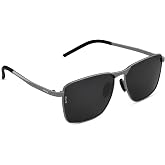 Eyewearlabs OKNO | Polarized Full Rim Alloy Square Branded Stylish Sunglasses For Men & Women | 100% UV Protection Shades | Cricket Sports Cycling Dri