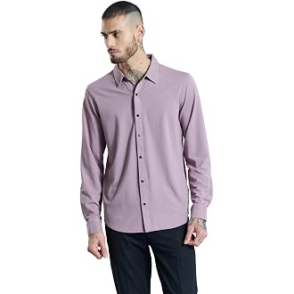 SNITCH Lavender Solid Shirt