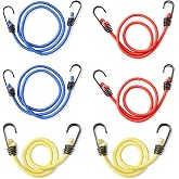 Amazon Basics Flat Bungee Cord with Heavy-Duty Iron Hoo...