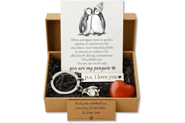 YSUY Valentine's Day Love Keepsake Box Set for Couples | Dual Heart Connection Keychain with Soothing Gemstones | Romantic Gift for Her, Him, Girlfriend, Boyfriend, Wife, Husband